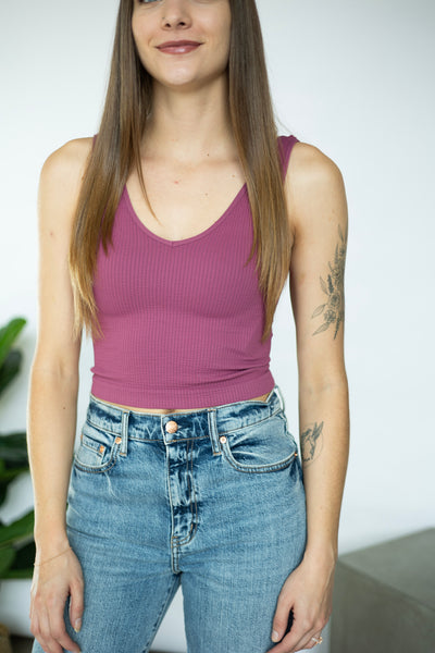 Reversible Ribbed Crop Top