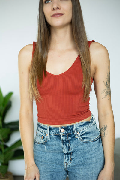 Reversible Ribbed Crop Top