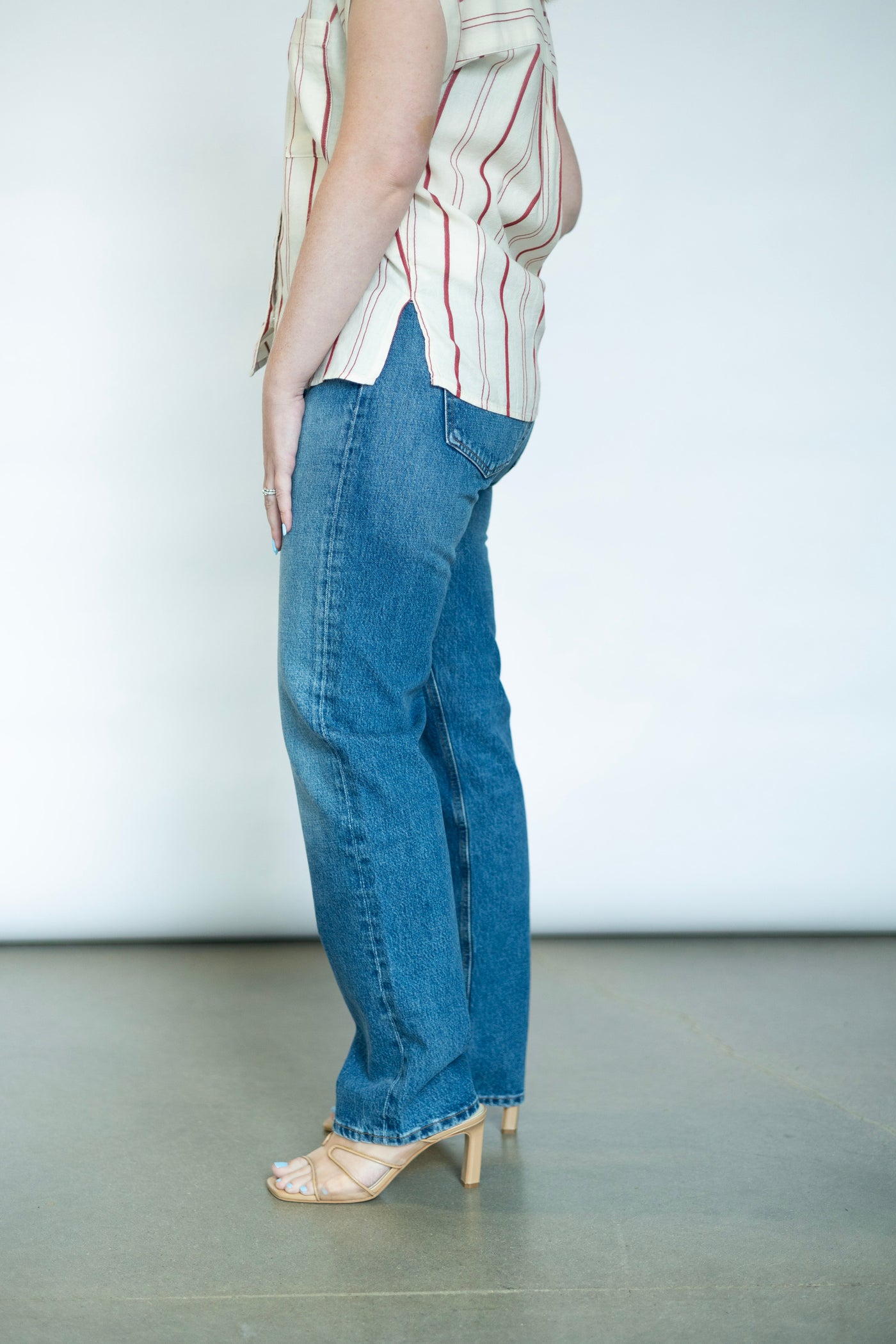 Women's premium denim straight jeans
