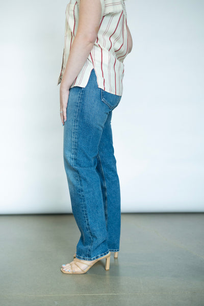Women's premium denim straight jeans