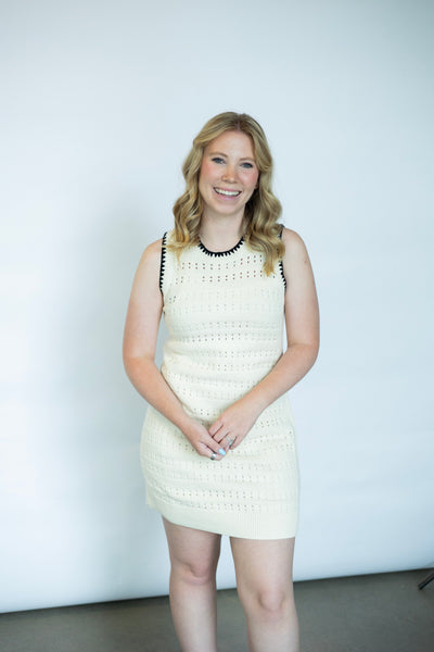 Open knit summer dress