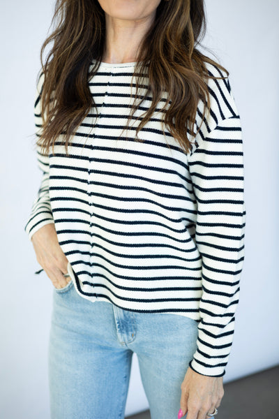 Women's casual striped sweater