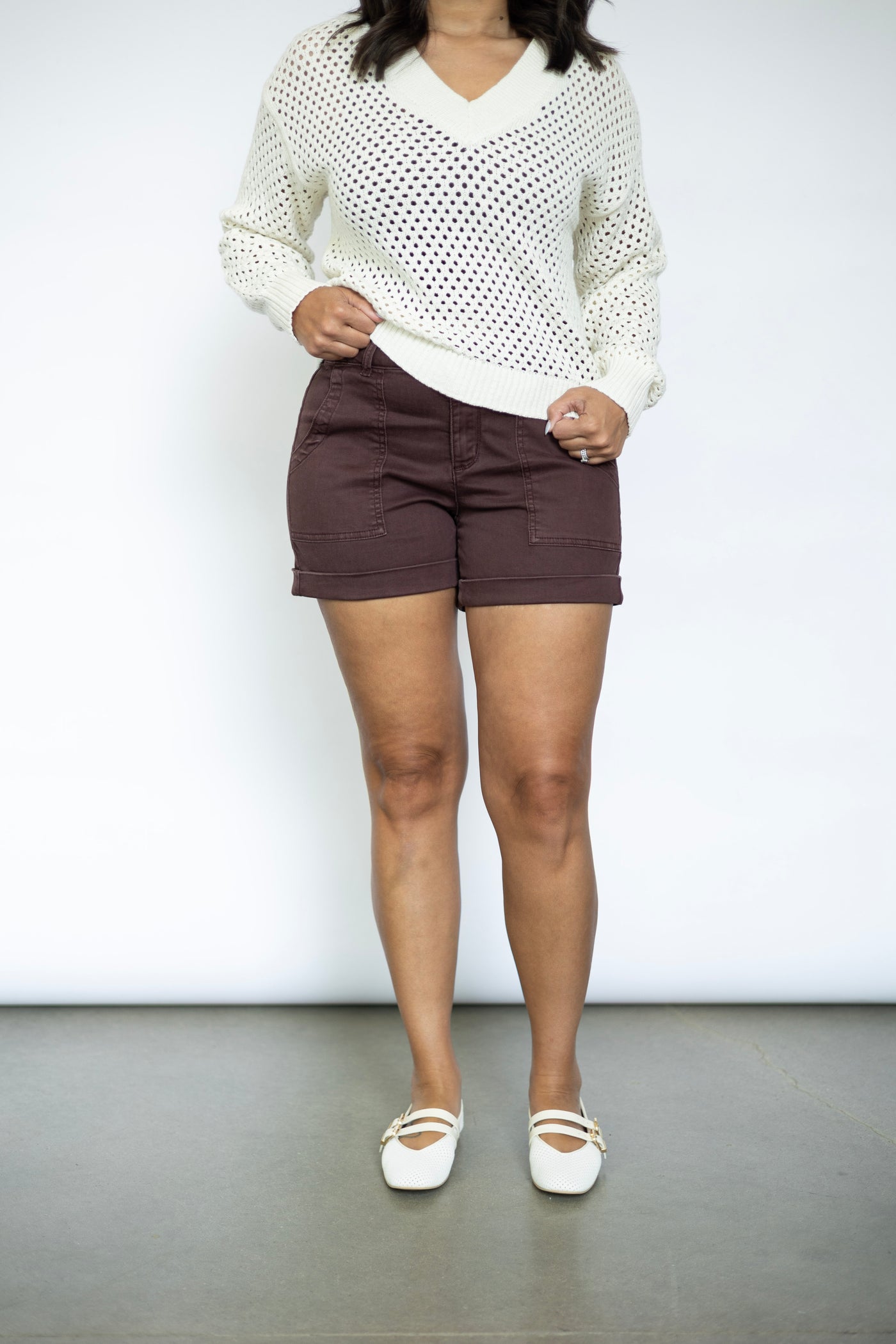 Brown shorts for women