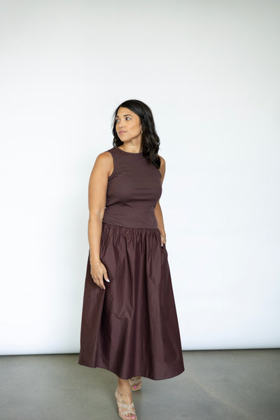 Classy drop waist dress