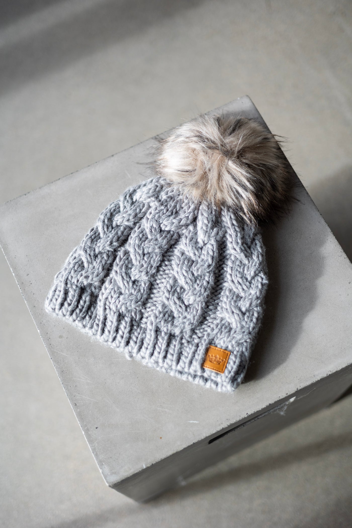 Cable Knit Pom Hat