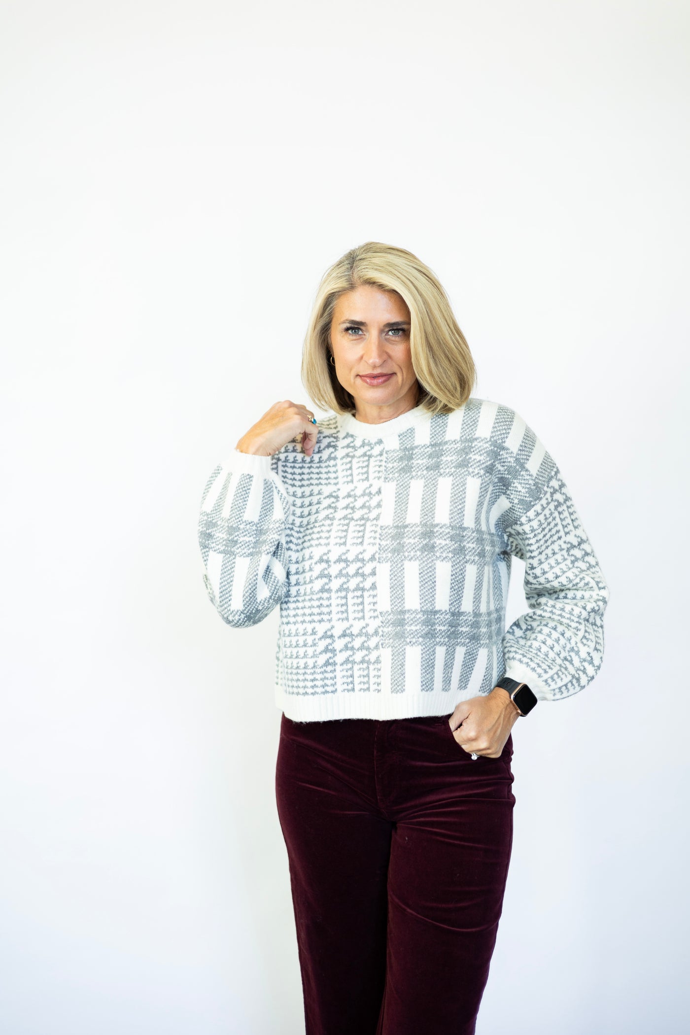 Elliott Plaid Sweater