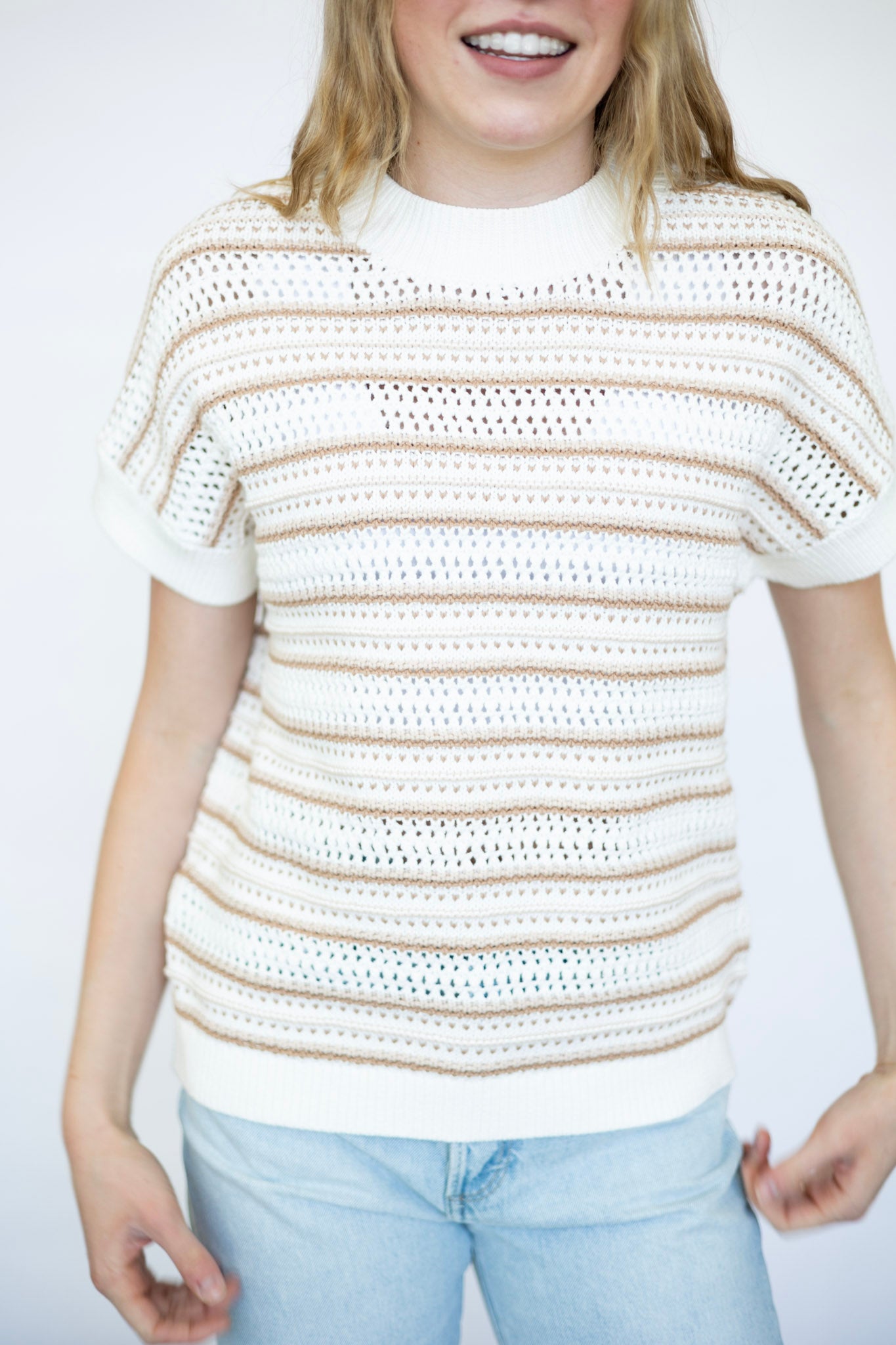 Ciara Stripe Knit Top