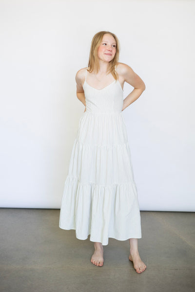 Spaghetti Strap Tiered Maxi Dress
