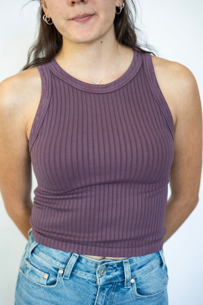 Vintage Wide Ribbed Tank Top