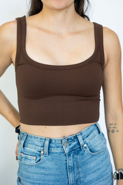 Chevron Ribbed Crop