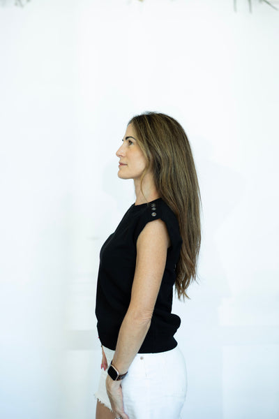 Elevated cap sleeve tee for women