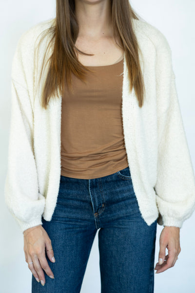 Cozy, lightweight, cropped cardigan