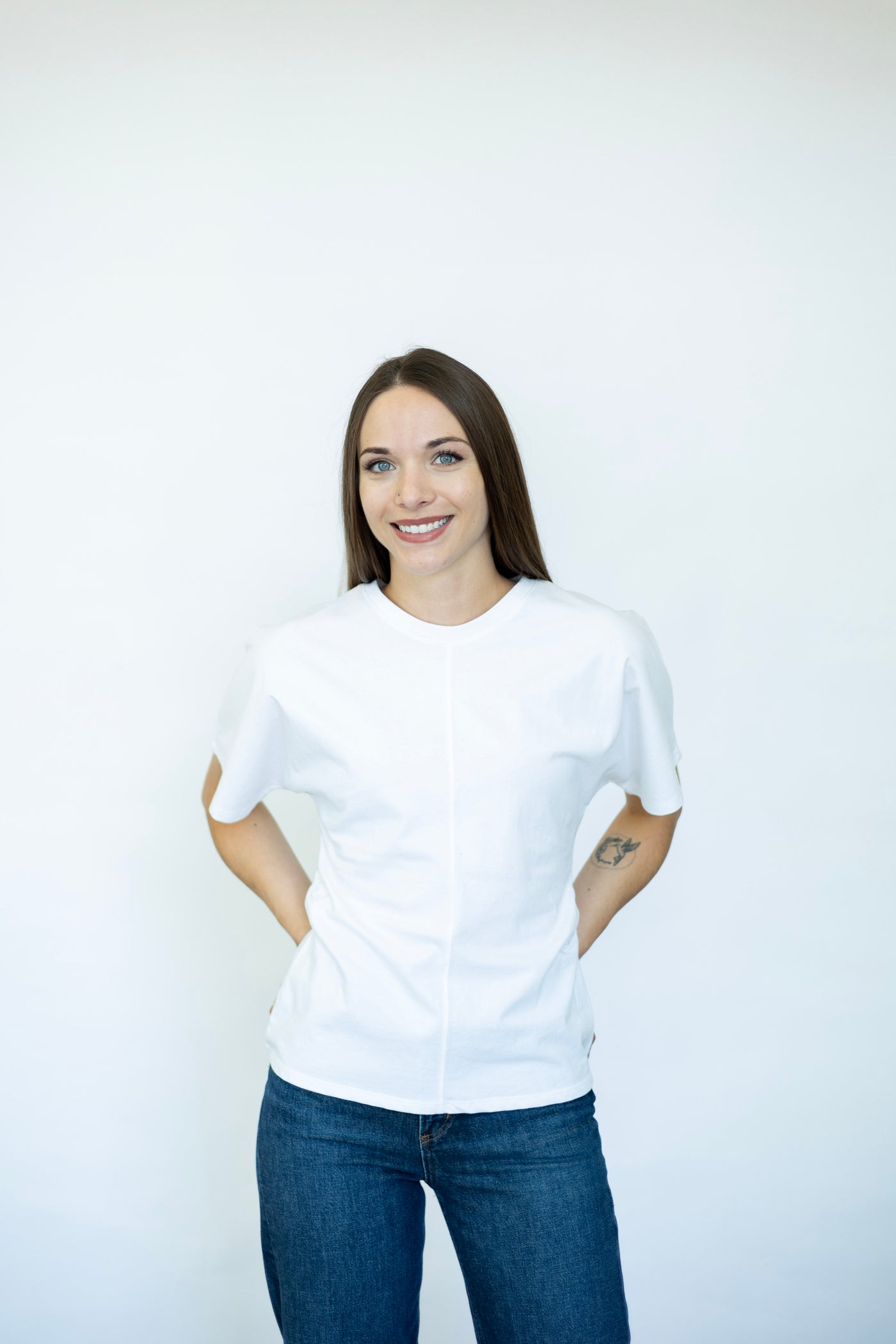 Women's elevated basic white tee