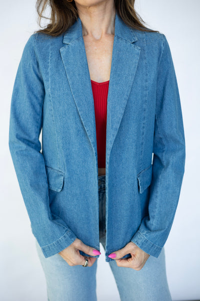 Women's denim blazer