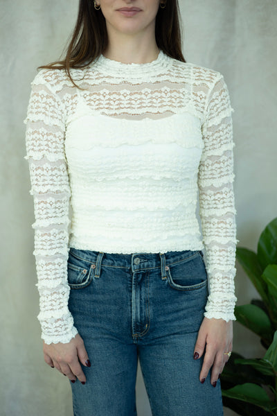 Lace long sleeve top