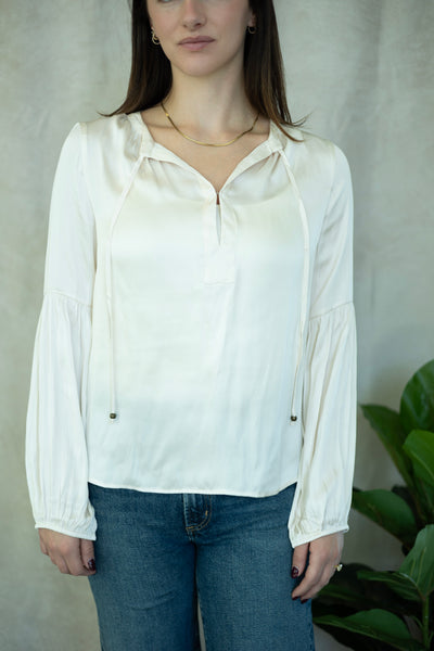 White, long sleeve blouse