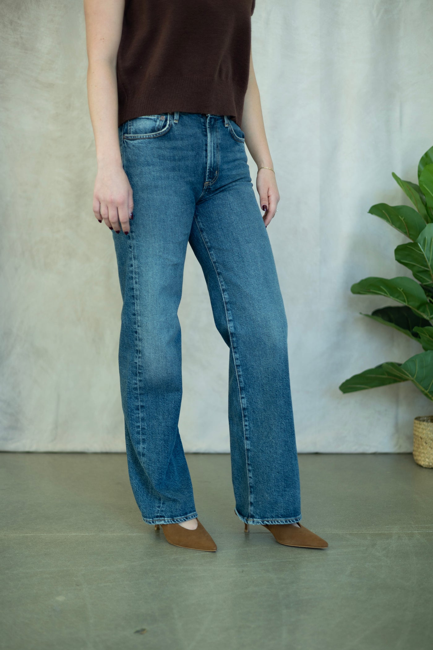Medium wash, straight jean from Agolde