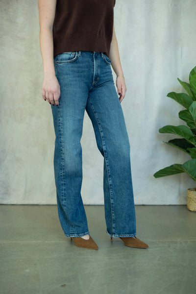 Medium wash, straight jean from Agolde
