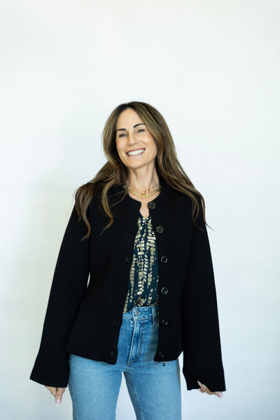 Button up knitted jacket