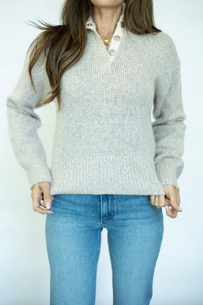 Light pink ski sweater for women