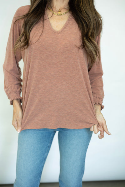 Women's elevated basic long sleeve