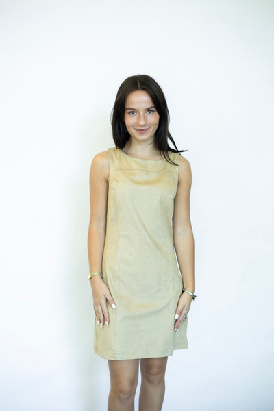 The Groove Faux Suede Mod Mini Dress