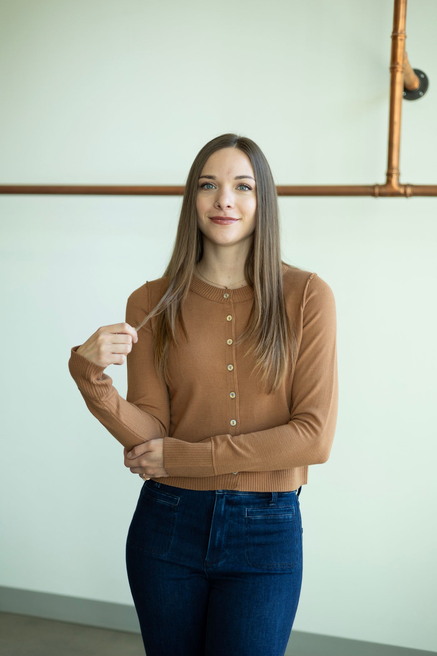 Easy Crewneck Cardigan