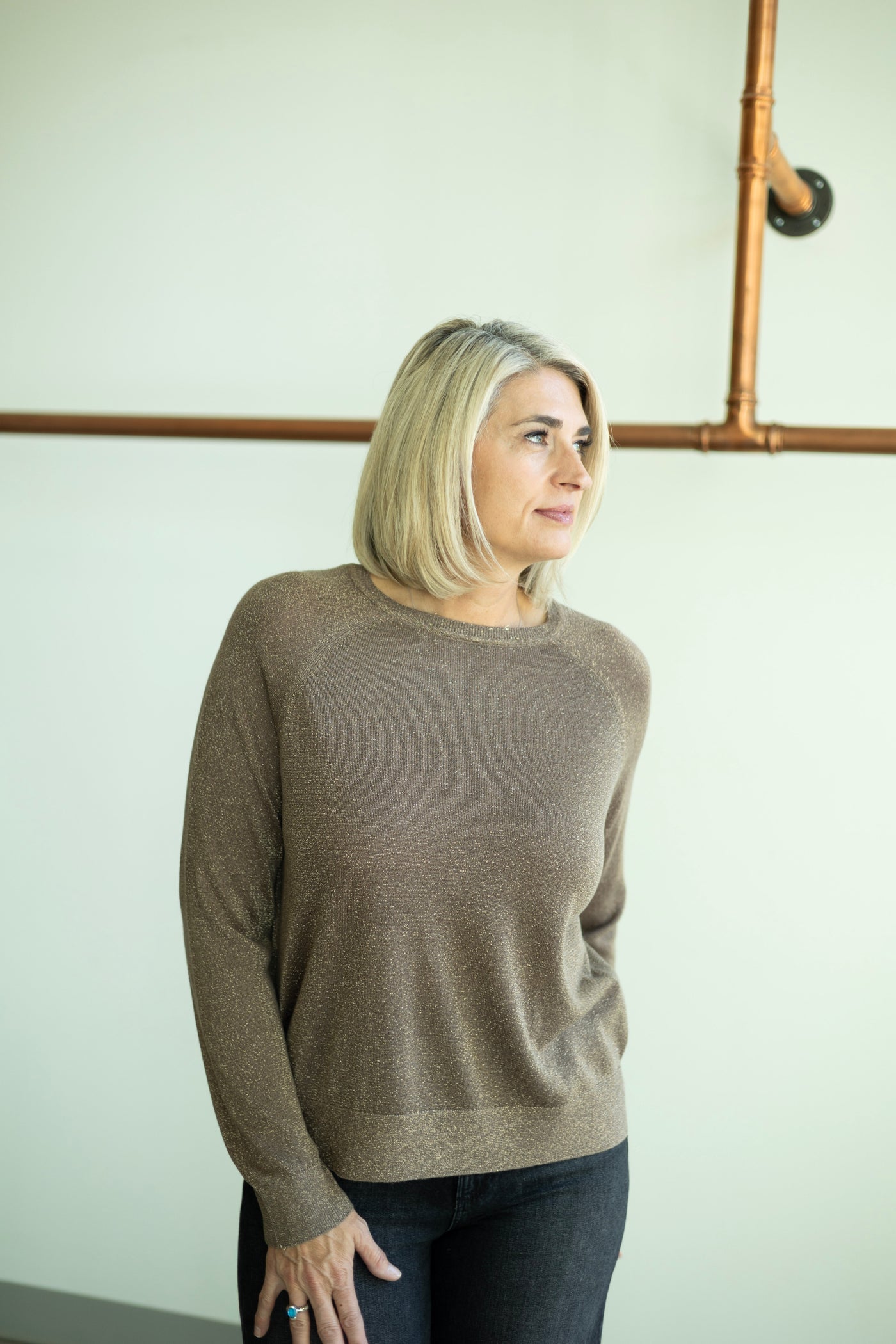 Raglan Lurex Sweater