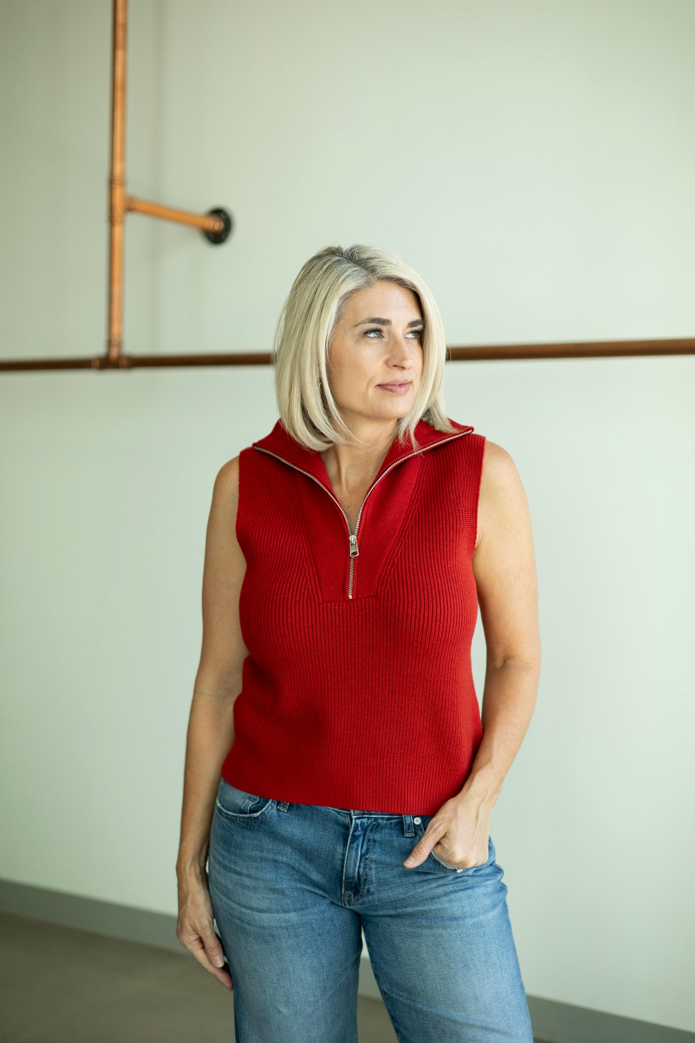 Amina Half Zip Knit