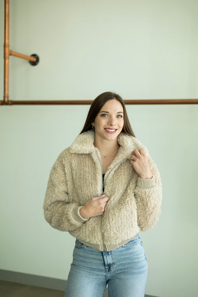 Sofia Wubby Contrast Trim Bomber Jacket