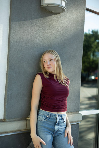 Walk Away Shirred Top