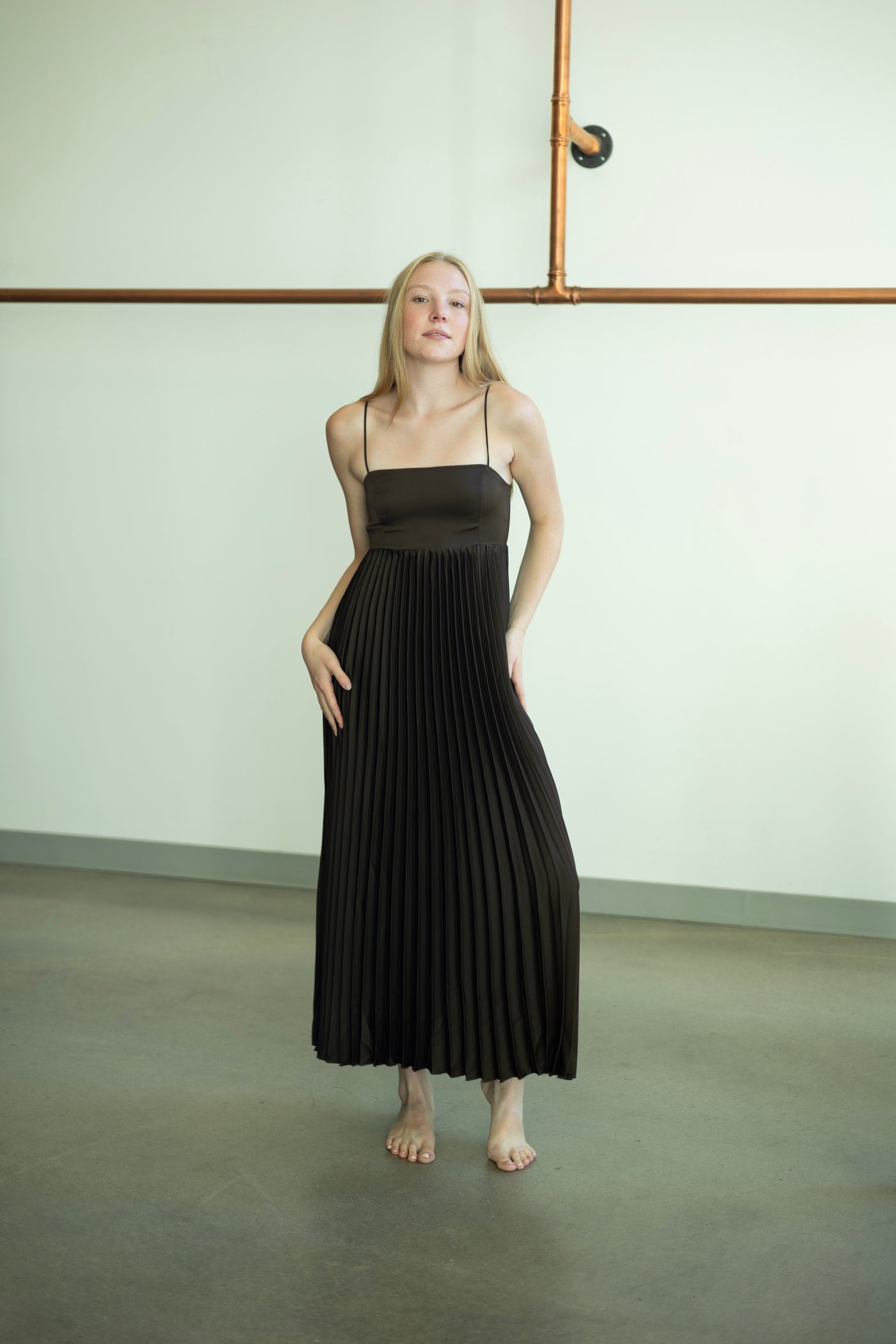 Pleating Maxi Dress