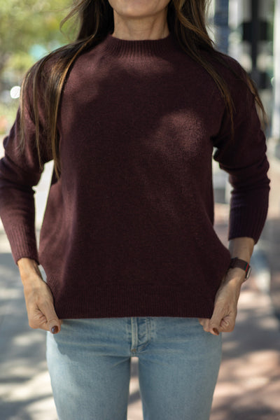 High Neck Basic Sweater Top