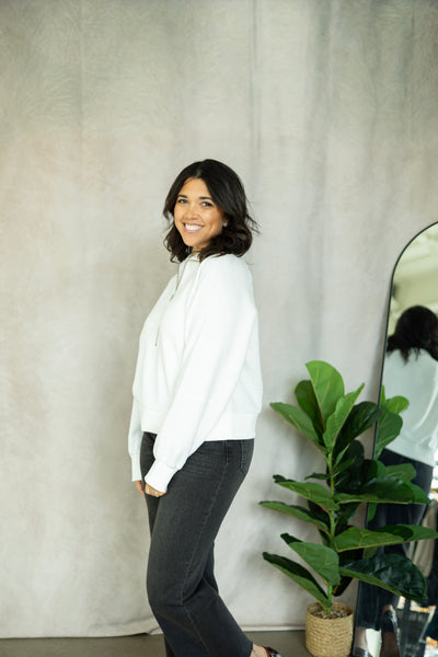 Textured Zip Up Popover