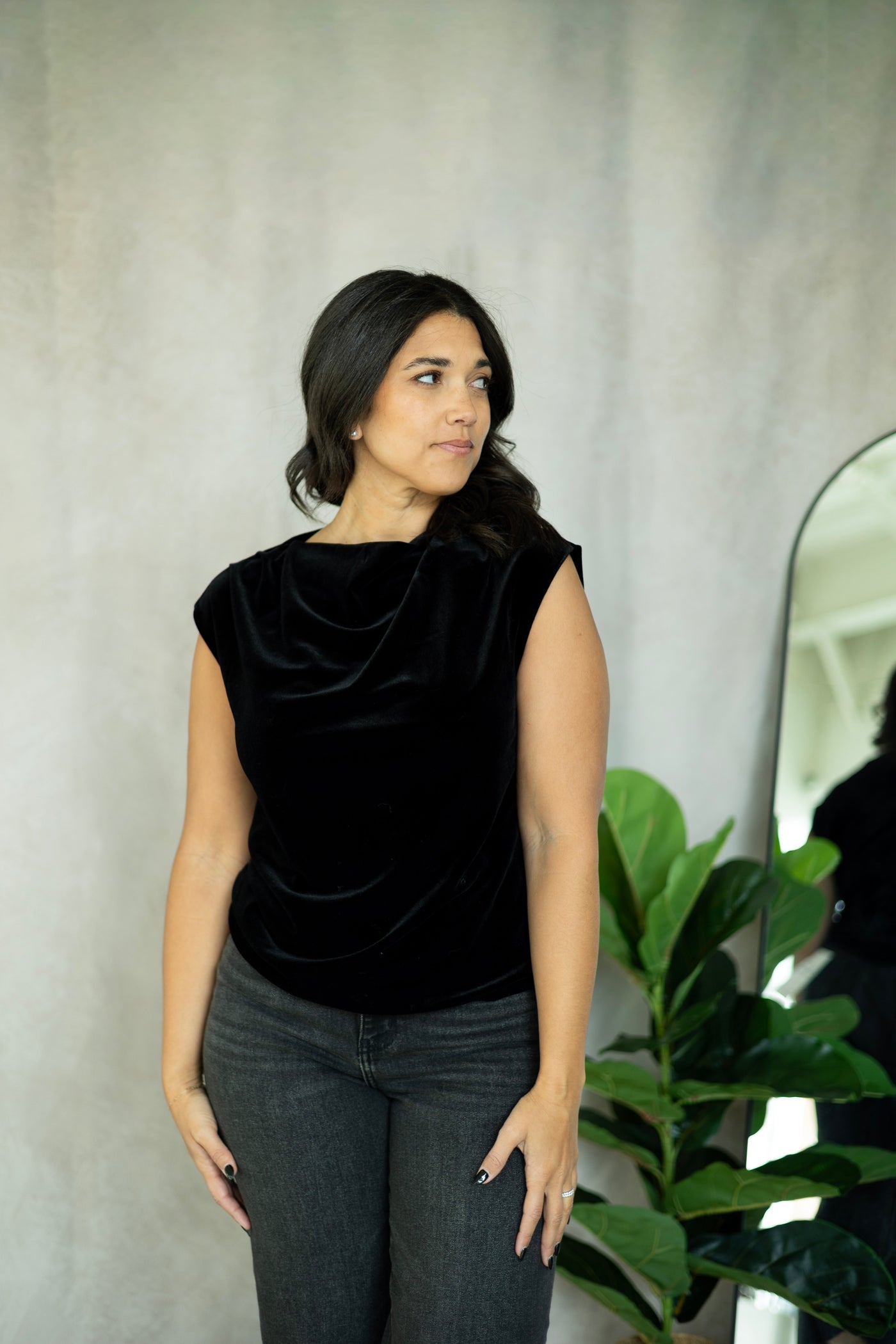 Pleated Sleeveless Top