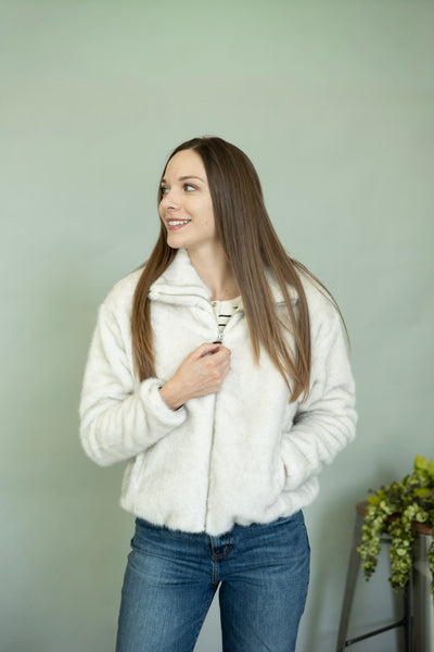 Faux fur jacket for women