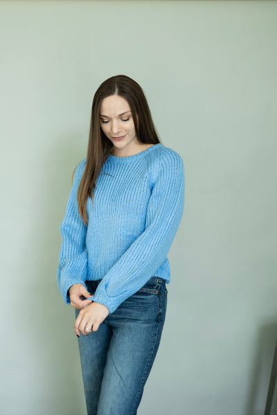 Light blue sweater for women