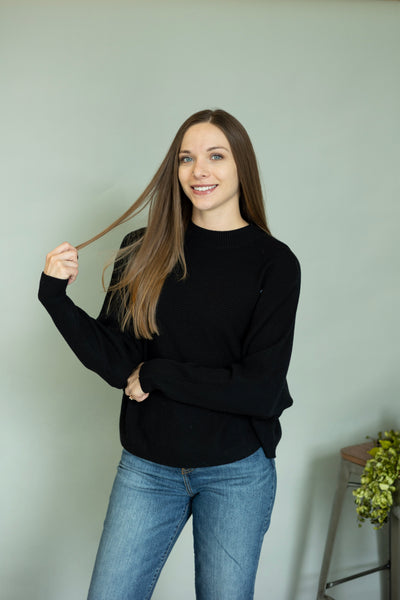 Black Dolman sleeve top