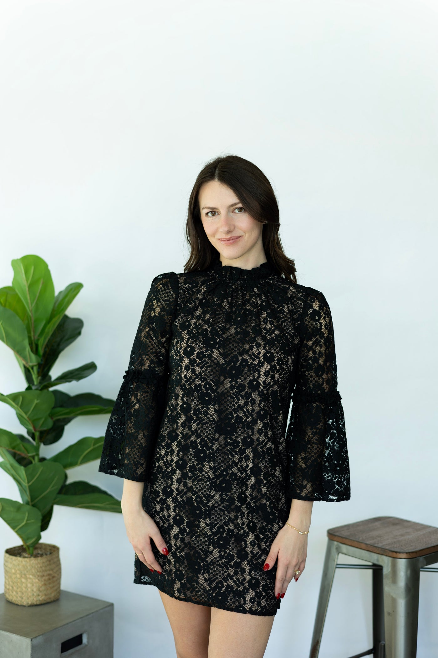 Tulip Sleeve Mini Dress