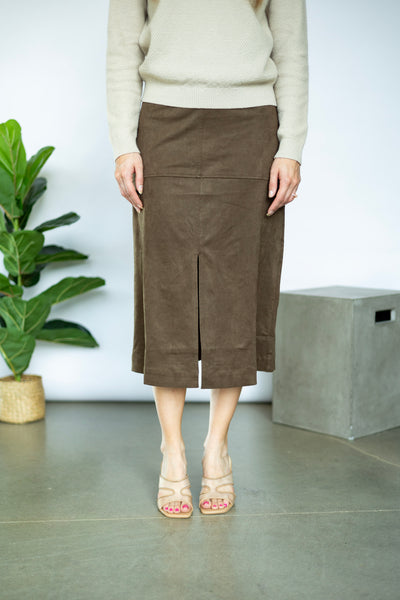 Vegan leather pencil skirt