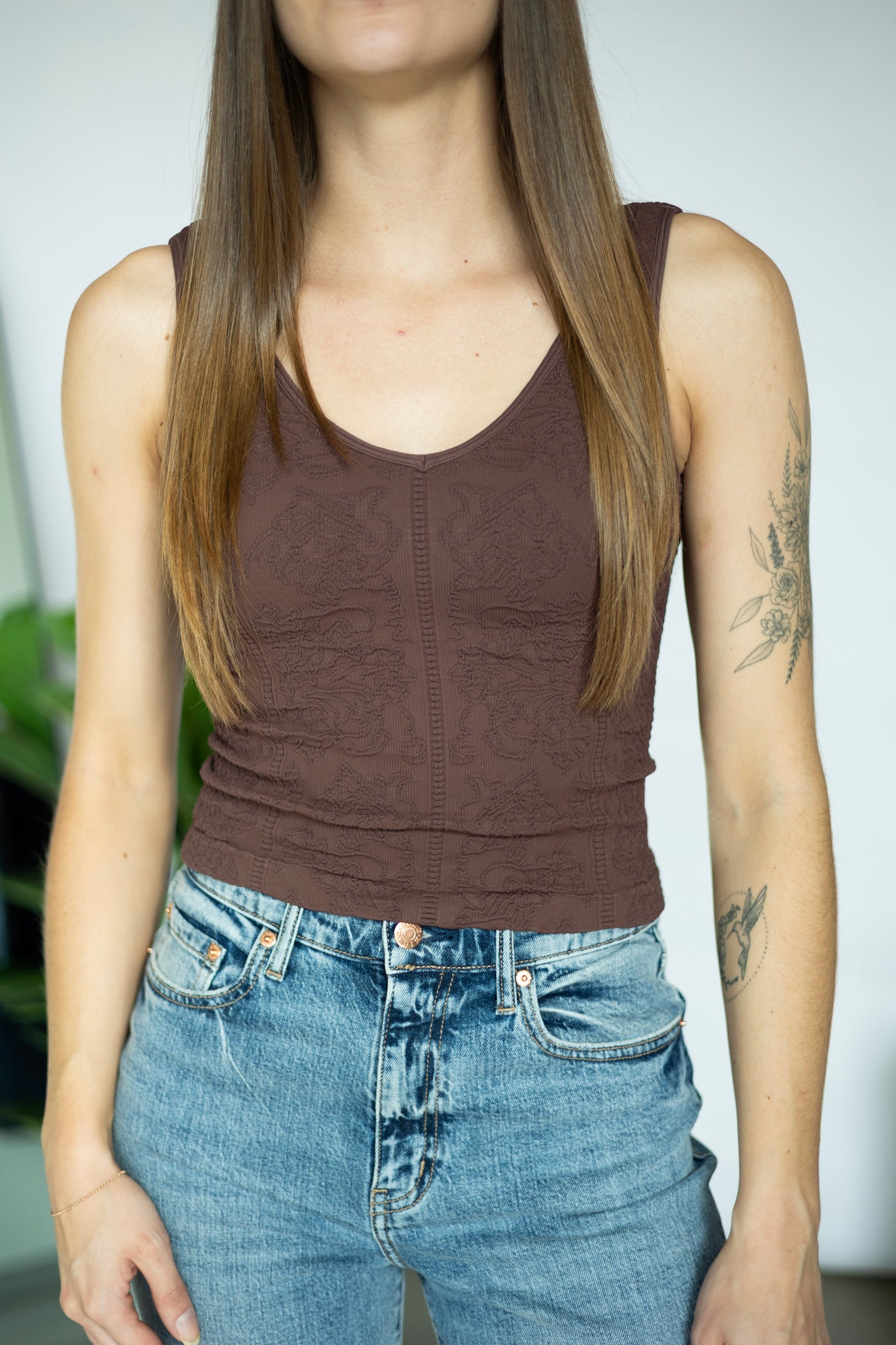 Reversible Lace Textured Top