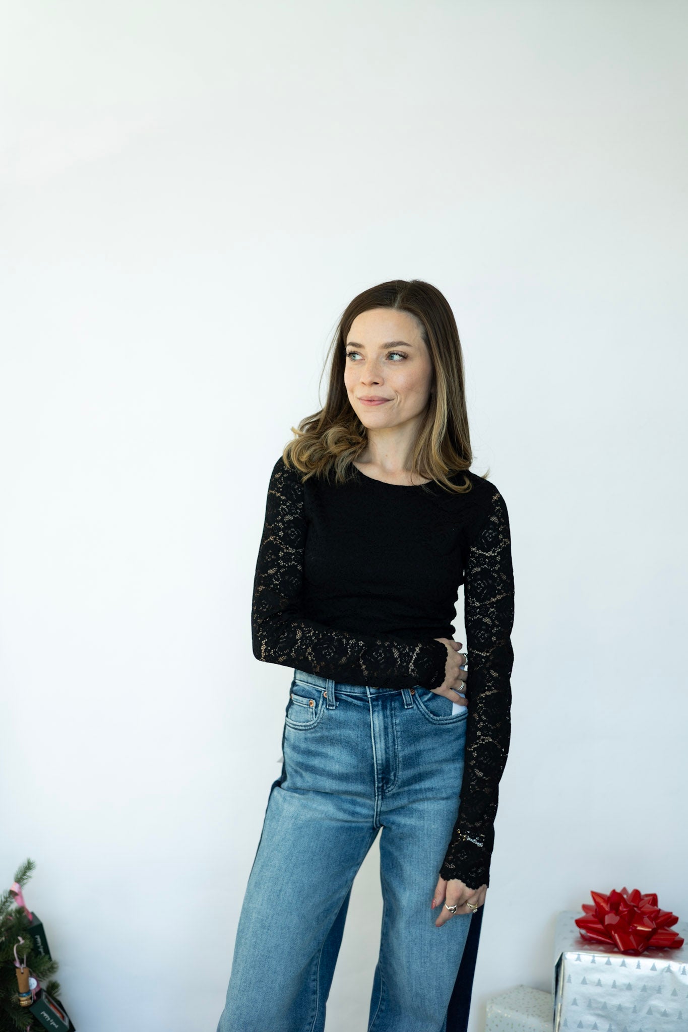 Lace long sleeve top