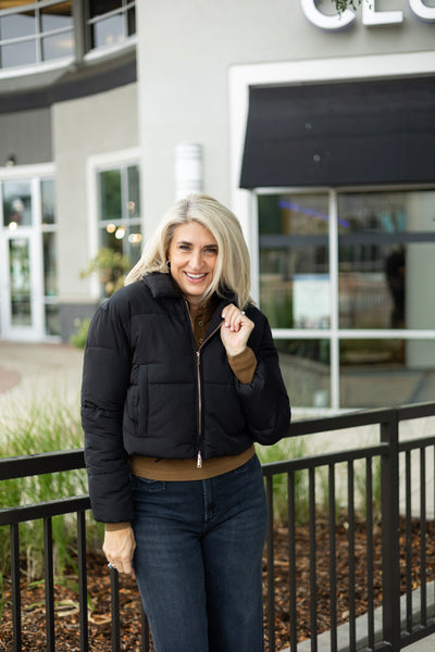 Cropped puffer jacket