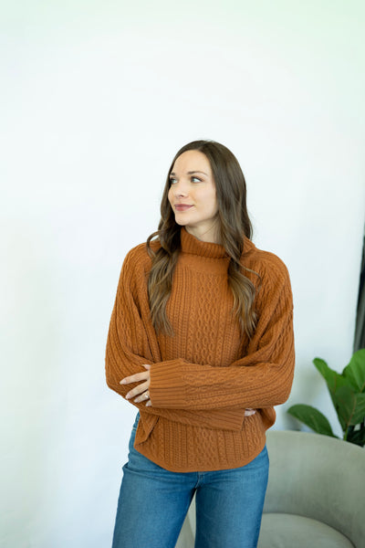 Elevated orange sweater for women