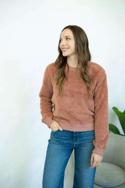 Cozy pink crewneck
