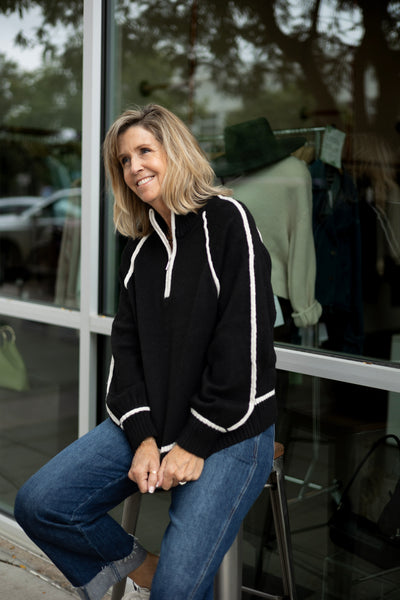 Quarter zip up sweater