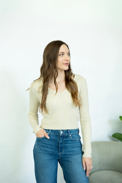 Light tan sweater for women