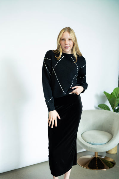 Stitched detailing sweater