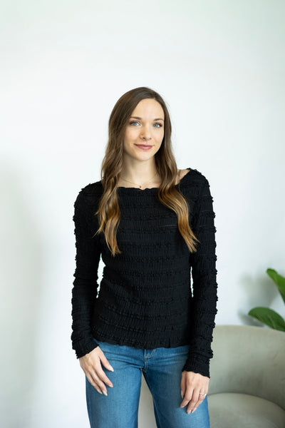Long Sleeve Layered Ruffle Lace Top