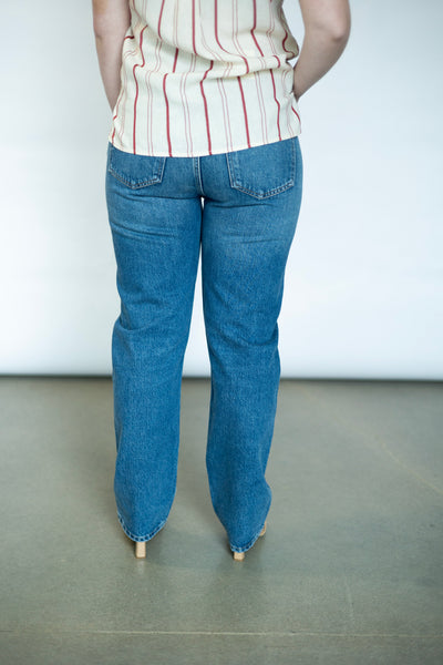 Women's premium denim straight jeans
